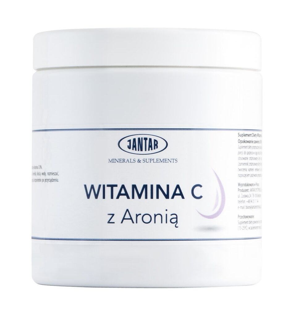 WITAMINA C Z ARONIĄ W PROSZKU (1000 mg) 500 g - JANTAR