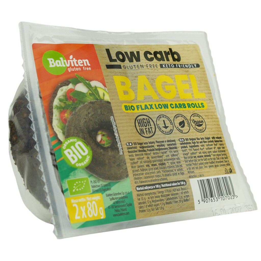 BAJGLE LNIANE KETO BEZGLUTENOWE BIO (2 szt.) 160 g - BALVITEN
