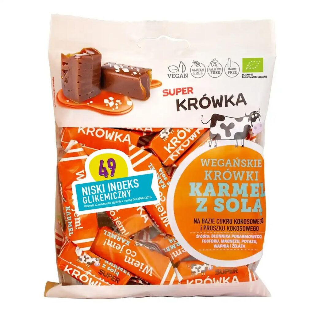 KRÓWKI SŁONY KARMEL BEZMLECZNE BEZGLUTENOWE BIO 150 g - ME GUSTO (SUPER KRÓWKA)