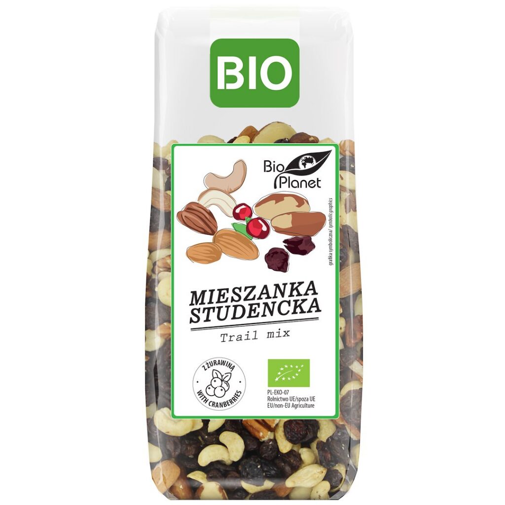 MIESZANKA STUDENCKA Z ŻURAWINĄ BIO 150 g - BIO PLANET