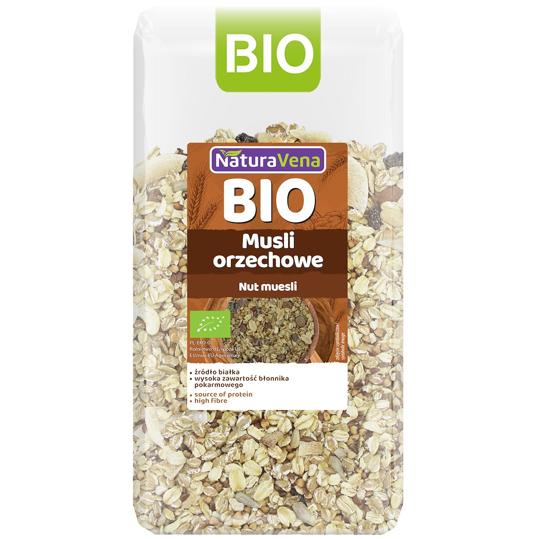 MUSLI ORZECHOWE BIO 300 g - NATURAVENA