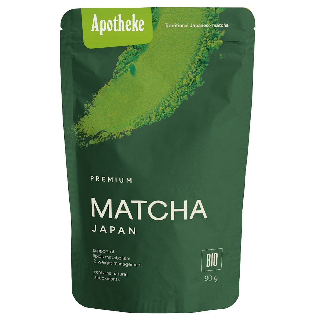 HERBATA ZIELONA MATCHA JAPOŃSKA BIO 80 g - APOTHEKE