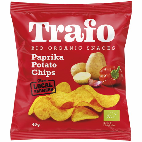 CHIPSY ZIEMNIACZANE PAPRYKOWE BIO 40 g - TRAFO