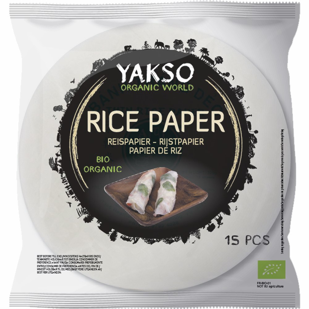 PAPIER RYŻOWY BEZGLUTENOWY BIO (15 szt.) 150 g - YAKSO