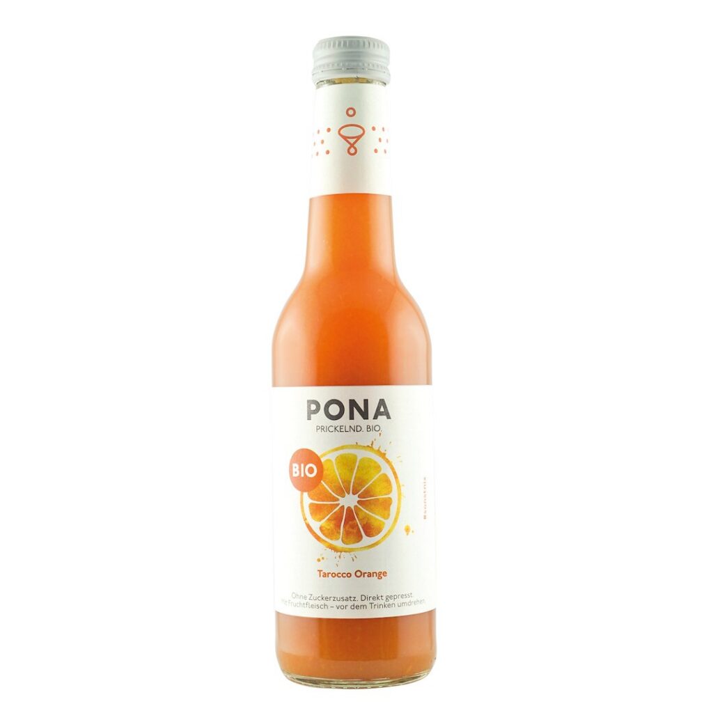 LEMONIADA POMARAŃCZA TAROCCO BEZ DODATKU CUKRÓW BIO 330 ml - PONA