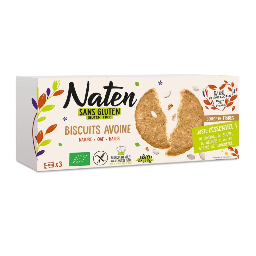 CIASTKA OWSIANE BEZGLUTENOWE BIO 130 g - NATEN