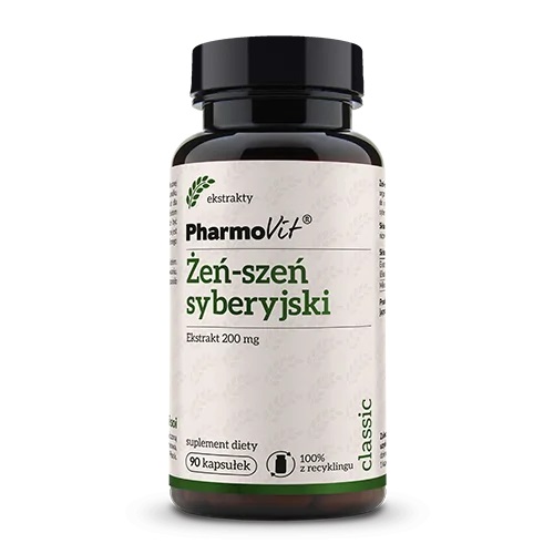 ŻEŃ-SZEŃ SYBERYJSKI (200 mg) BEZGLUTENOWY 90 KAPSUŁEK - PHARMOVIT (CLASSIC)
