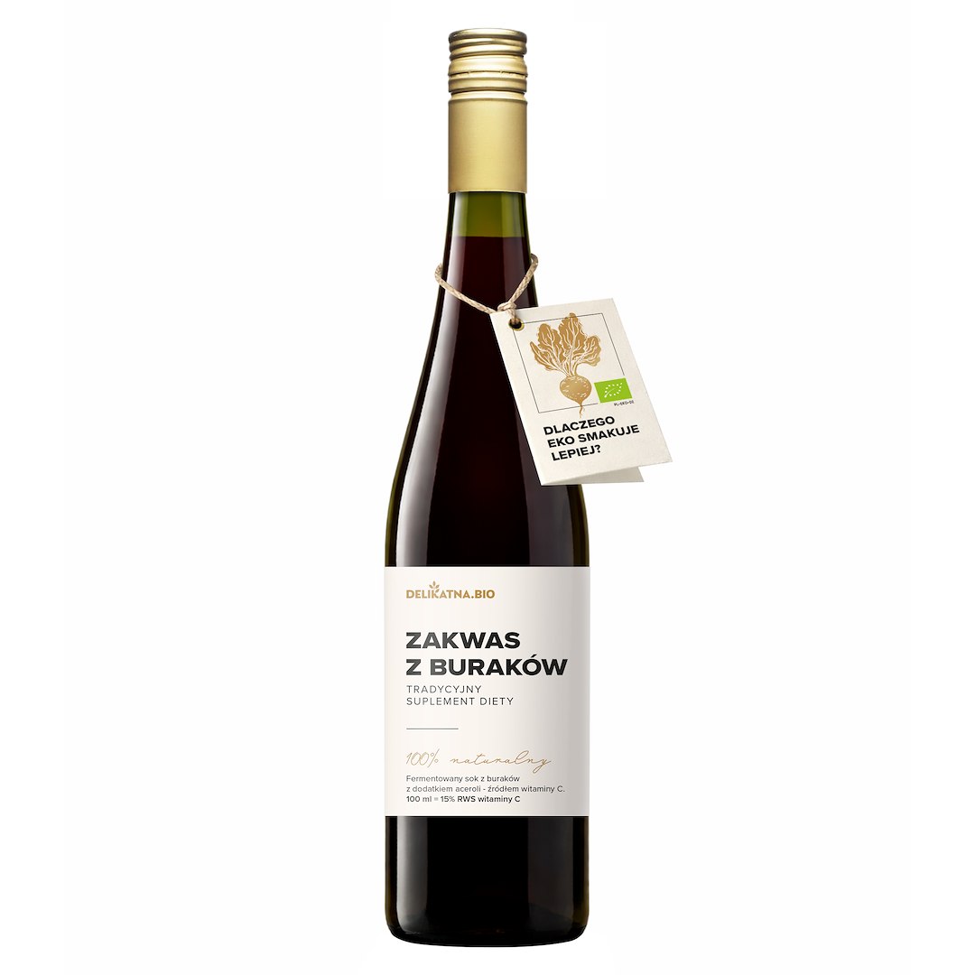 ZAKWAS Z BURAKÓW TRADYCYJNY SUPLEMENT DIETY BIO 750 ml - DELIKATNA