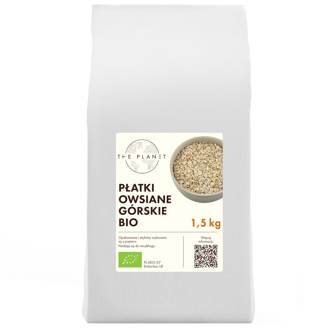 PŁATKI OWSIANE GÓRSKIE BIO 1,5 kg - THE PLANET