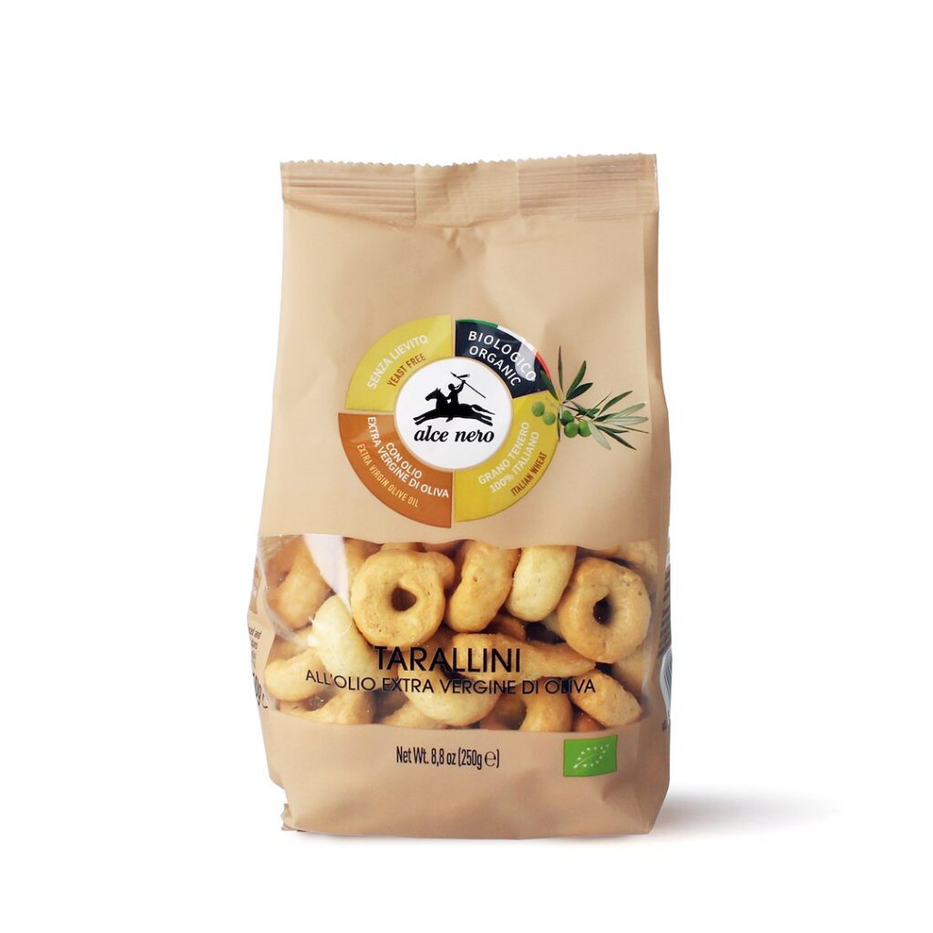 TARALLINI Z OLIWĄ Z OLIWEK EXTRA VIRGIN BIO 250 g - ALCE NERO