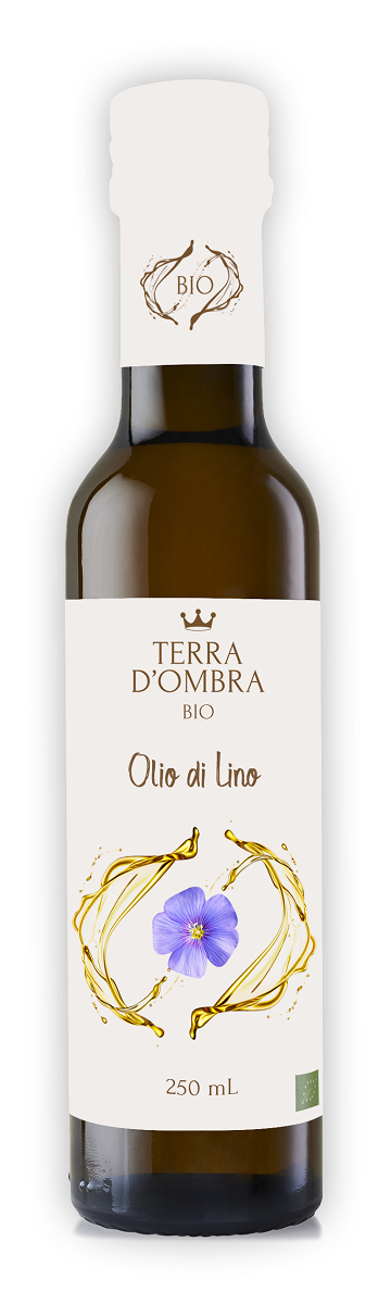 OLEJ LNIANY TŁOCZONY NA ZIMNO BIO 250 ml - TERRA D'OMBRA
